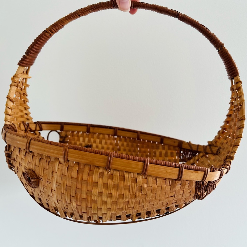 Unique vintage wicker basket